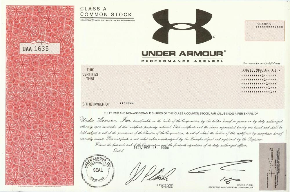 under armour company information